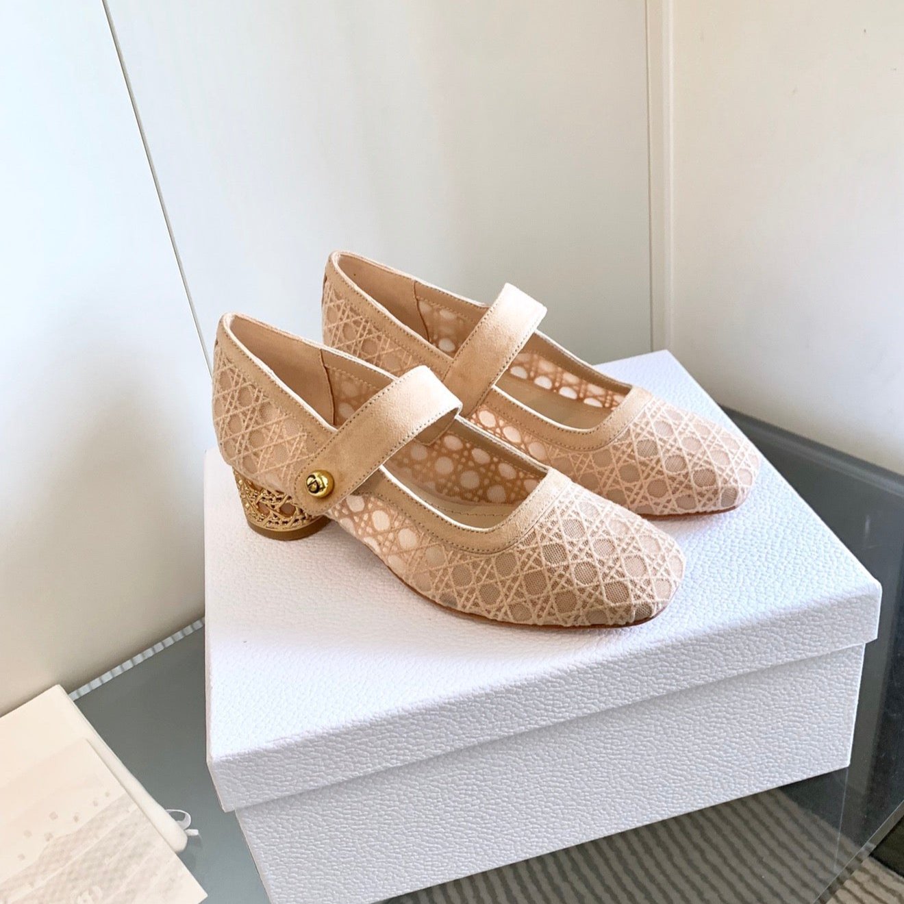 CD Icon Pump 35mm In Beige Suede  993227