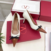 VT 25 Bepointy Pump 4.5cm White Blue Lambskin 325524