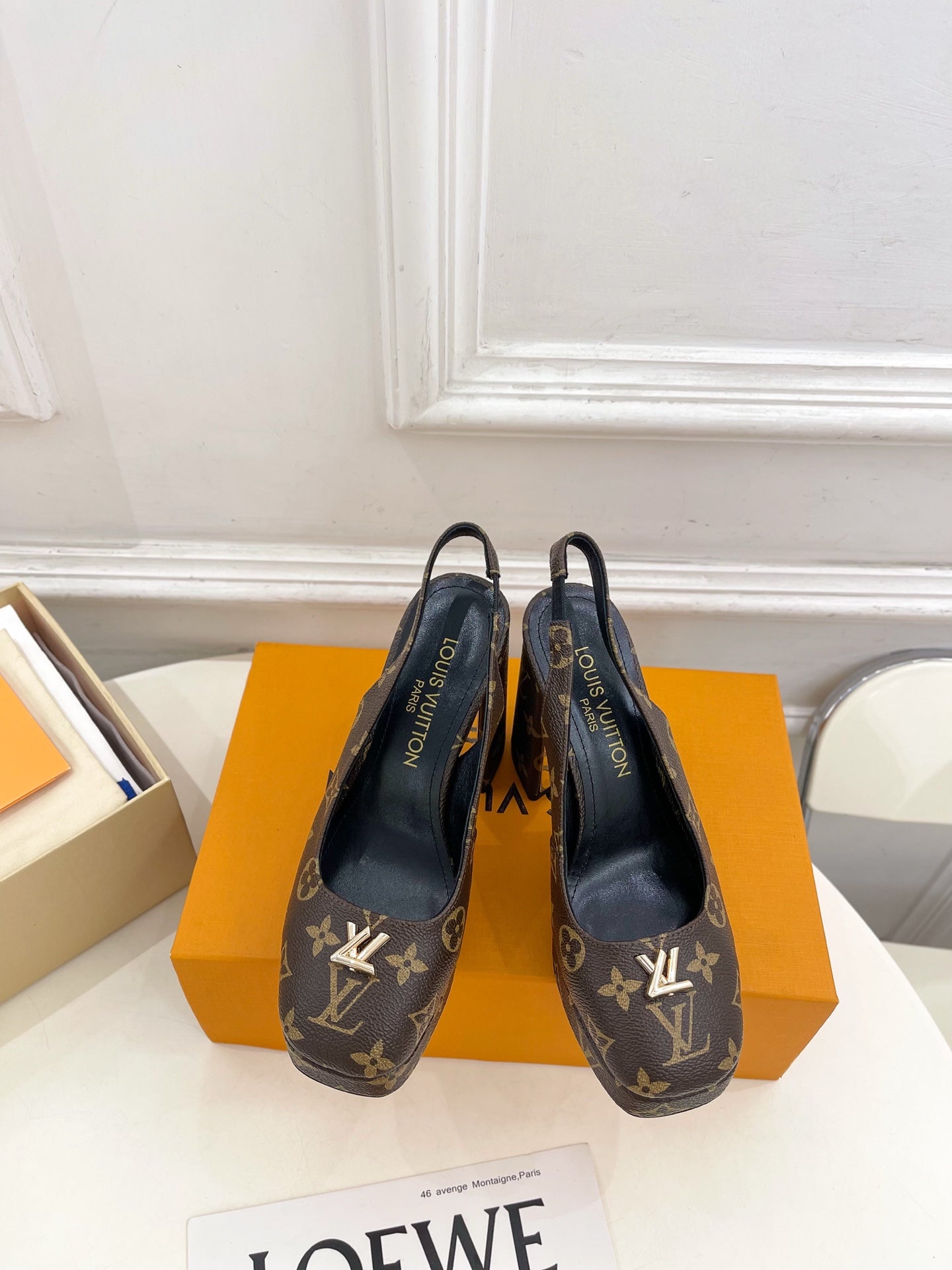 LV 26ss Platform Sandals 110 Brown Monogram Leather 631924