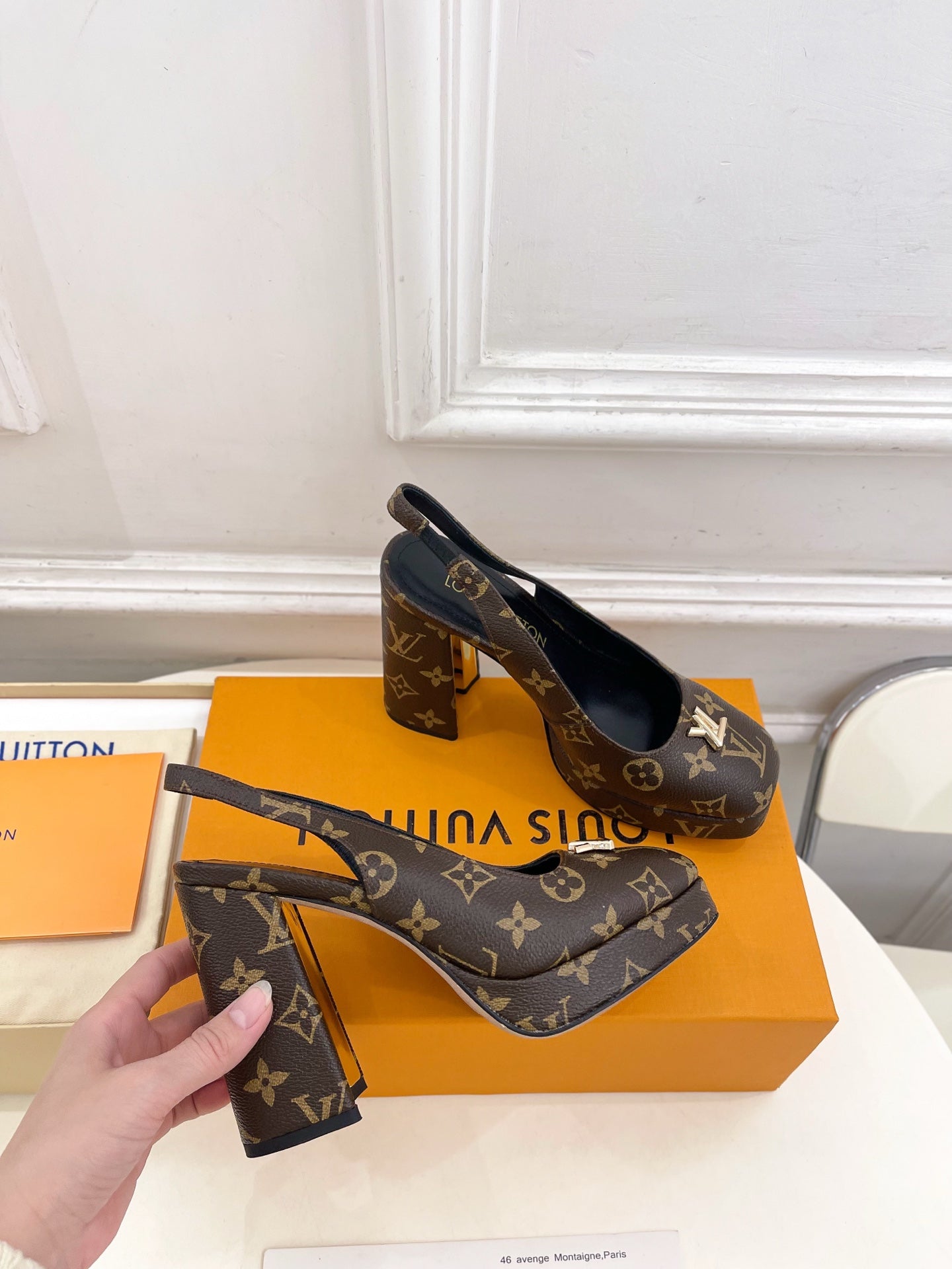 LV 26ss Platform Sandals 110 Brown Monogram Leather 631924