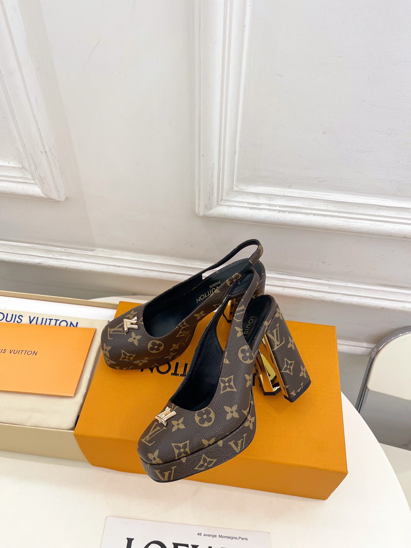 LV 26ss Platform Sandals 110 Brown Monogram Leather 631924