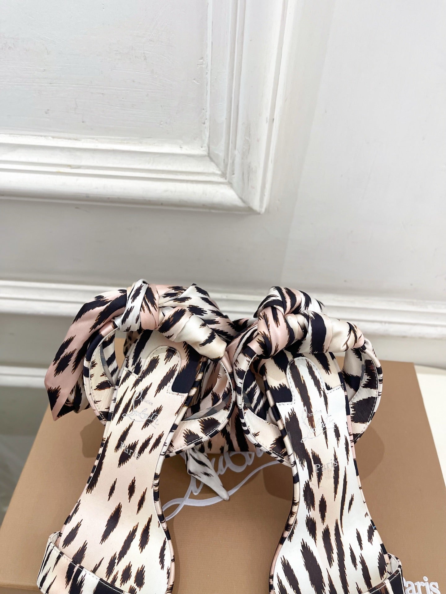 Christian Louboutin 2026 Sandale Du Désert 100mm Silk Fabric 831261