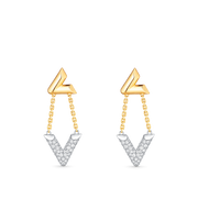 VOLT GOLD DIAMOND DROP EARRINGS