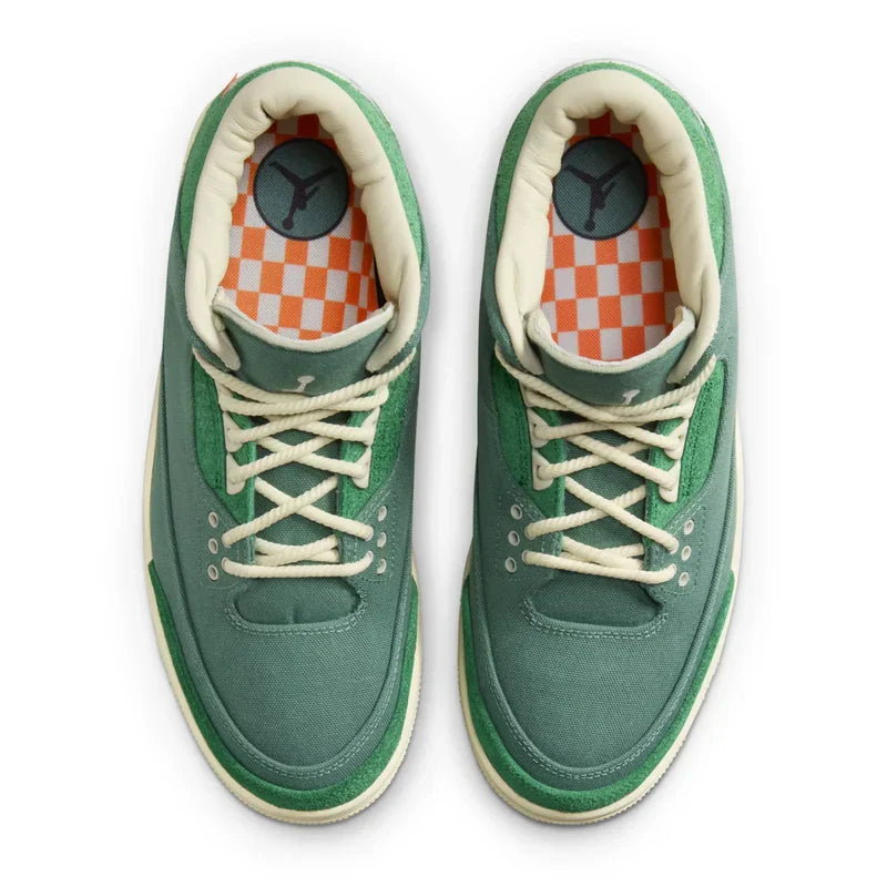 Nina Chanel Abney x Air Jordan 3 Green Canvas Suede