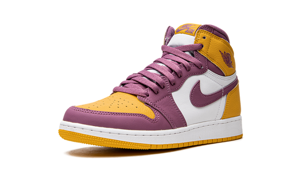 Nike Air Jordan 1 Yellow Purple Cowhide 03