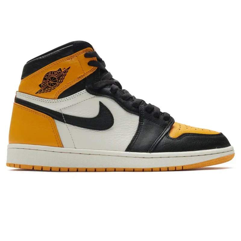 Nike Air Jordan 1 Retro Yellow Toe Black Leather