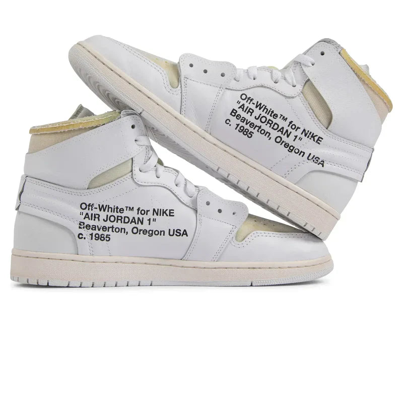 Off-White x Air Jordan 1 Retro White Beige Leather
