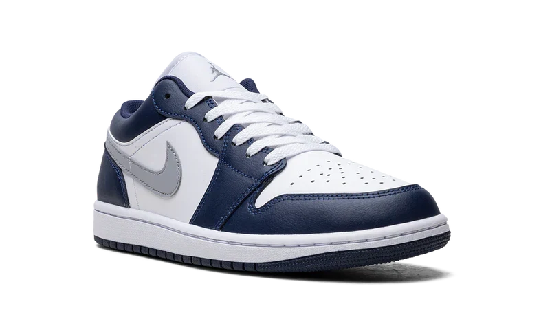 Nike Air Jordan 1 White Navy Blue Gray Leather