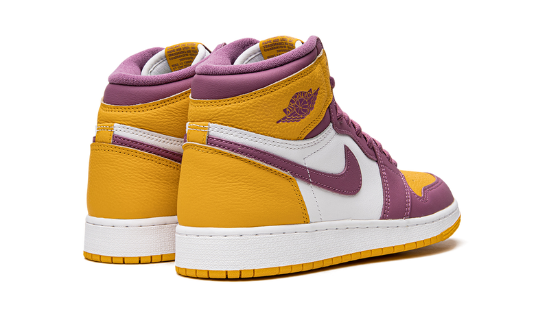 Nike Air Jordan 1 Yellow Purple Cowhide 03