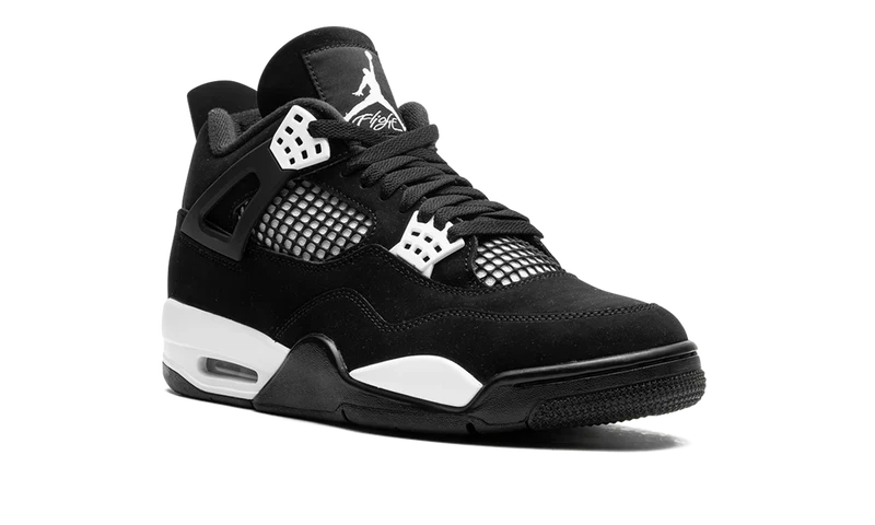 Nike Air Jordan 4 Black White Suede TPU