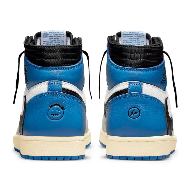 Travis Scott x Air Jordan 1 Blue Black White Leather