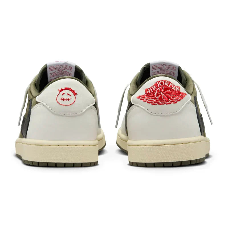 Travis Scott x Air Jordan 1 Low OG Medium Olive White Suede Leather