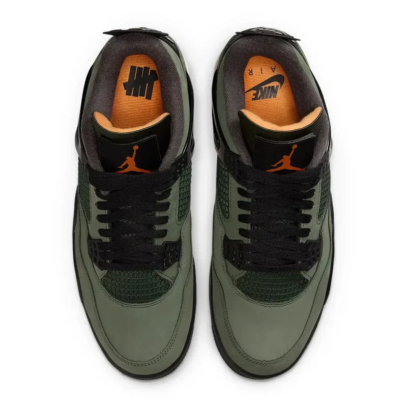Undefeated x Air Jordan 4 Retro Dark Green Black Suede