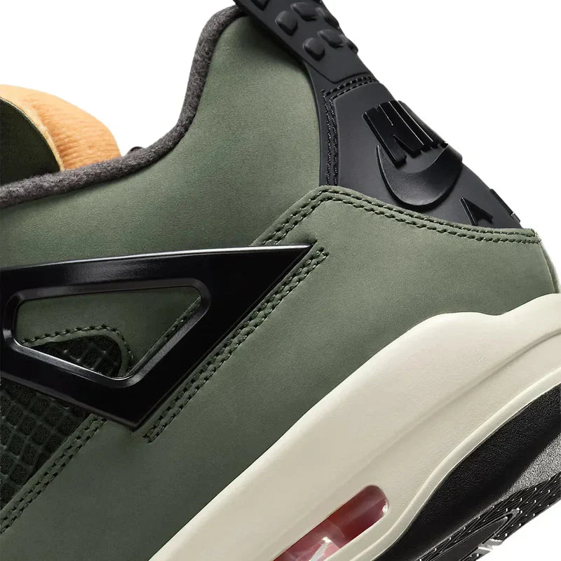Undefeated x Air Jordan 4 Retro Dark Green Black Suede