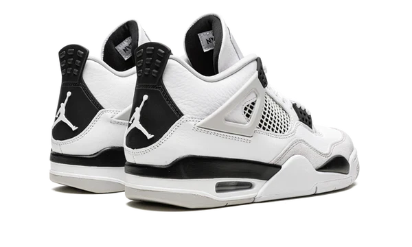 Nike Air Jordan 4 White Gray Black Suede Leather