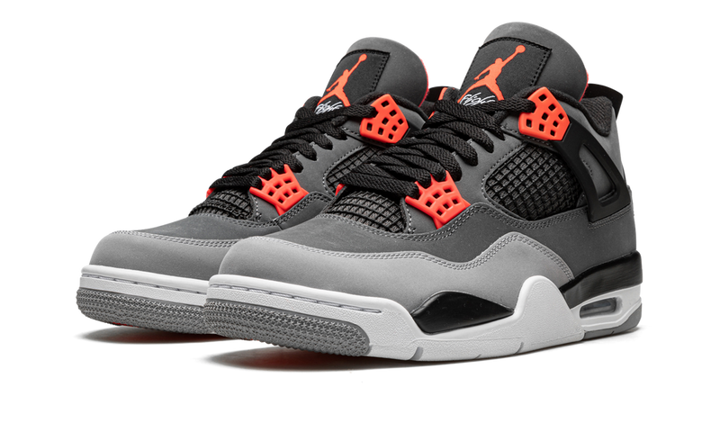 Nike Jordan 4 Black Gray Nubuck Mesh Suede 01