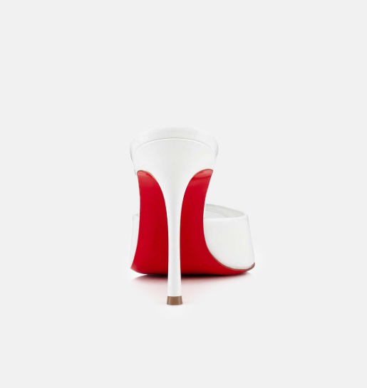 CL Mules White Patent Leather