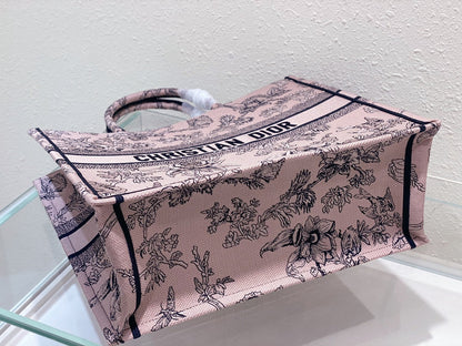 Large CD Book Tote 42cm Jardin Botanique Pink