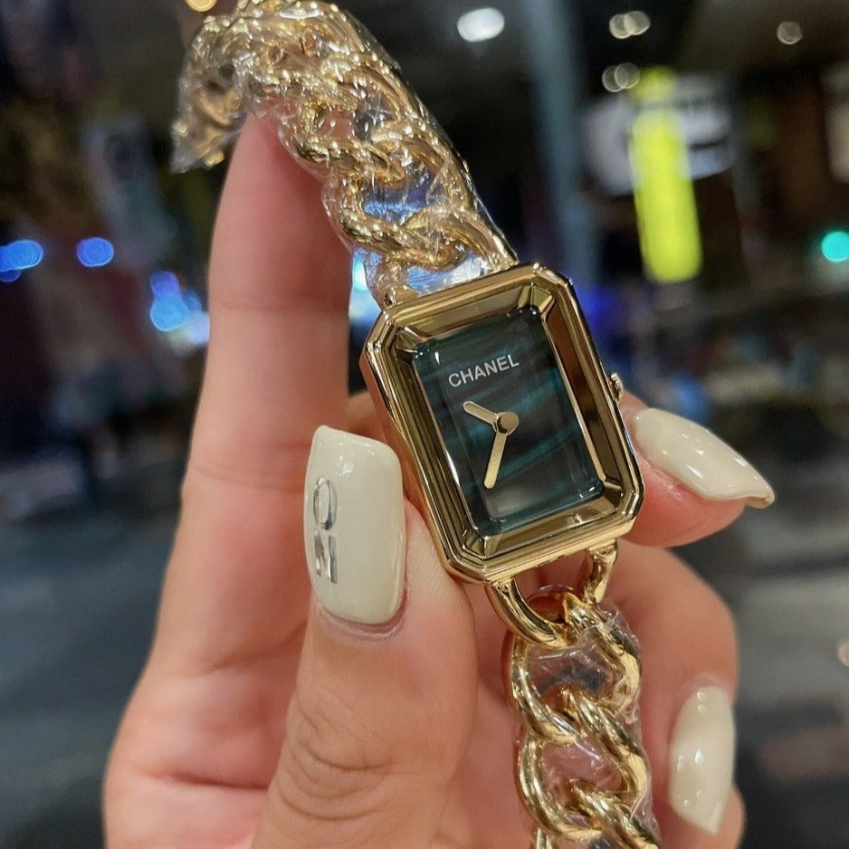 PREMIERE LADY QUARTZ 21 GOLD BLUE DIAL