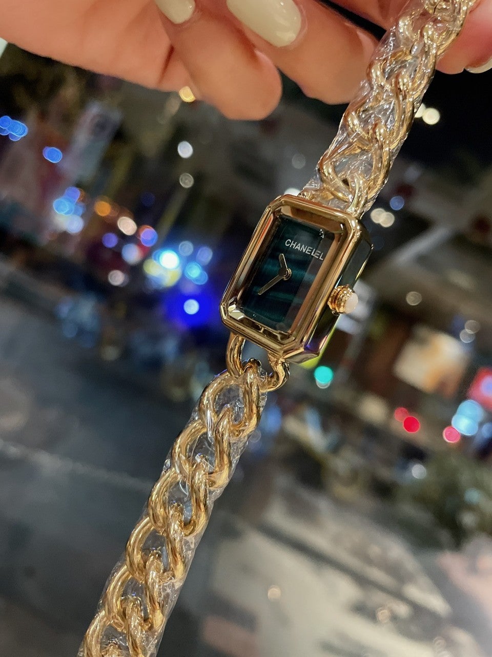 PREMIERE LADY QUARTZ 21 GOLD BLUE DIAL